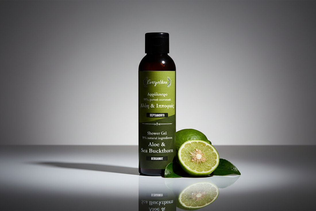 natuurlijke douchegel bergamot evergetikon