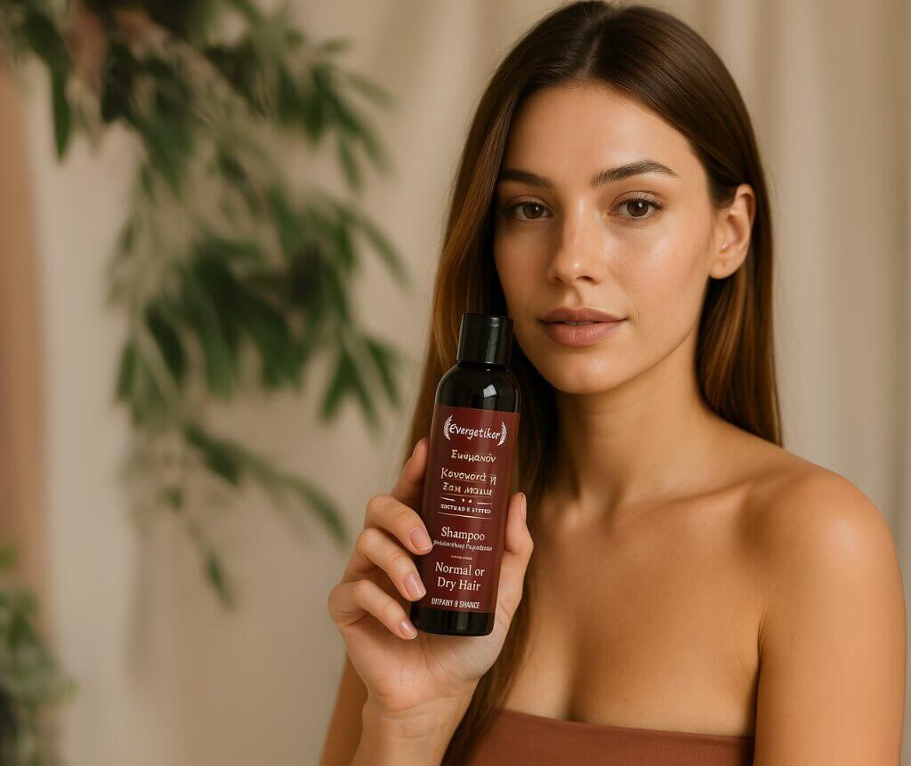 natuurlijke shampoo droog haar model