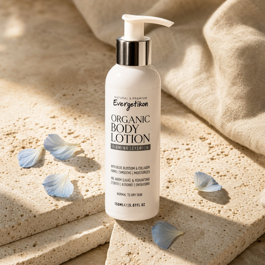 Natuurlijke bodylotion bloesem en collageen — Evergetikon