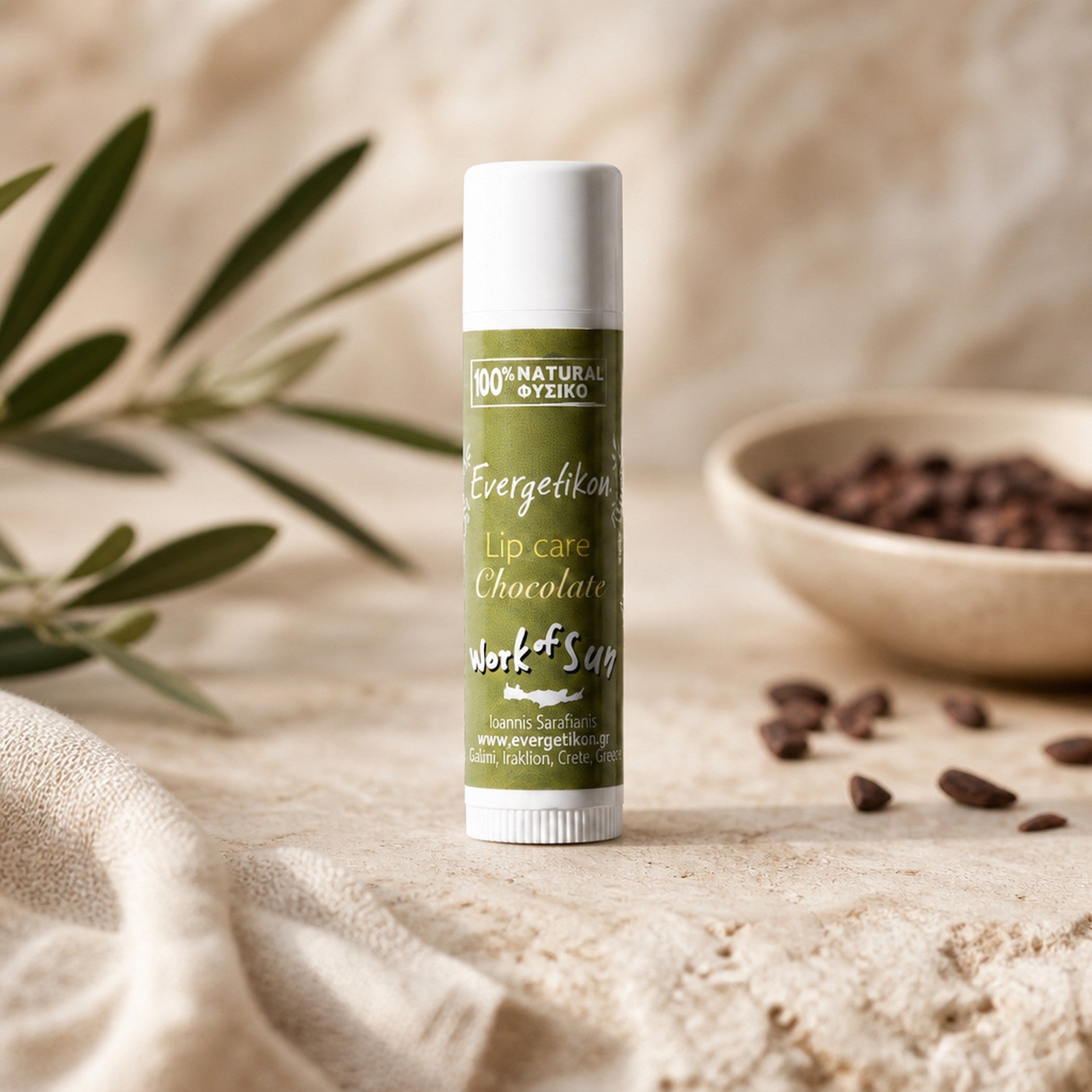 Natuurlijke lippenbalsem chocolade - Evergetikon